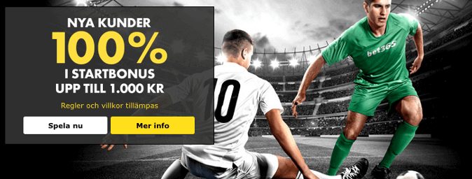 bet365 startbonus med bonuskod