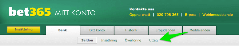 bet365 uttag