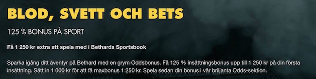 Blod svett och bets med Bethard bonus