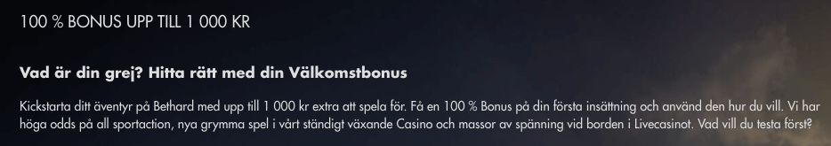 Bethard bonus