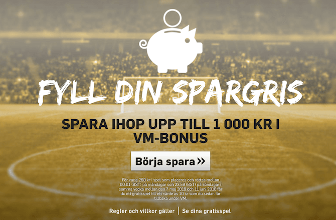 Fyll din spargris hos Betfair