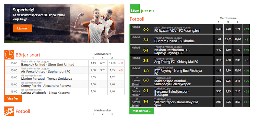 Odds med Betsson Betsson odds